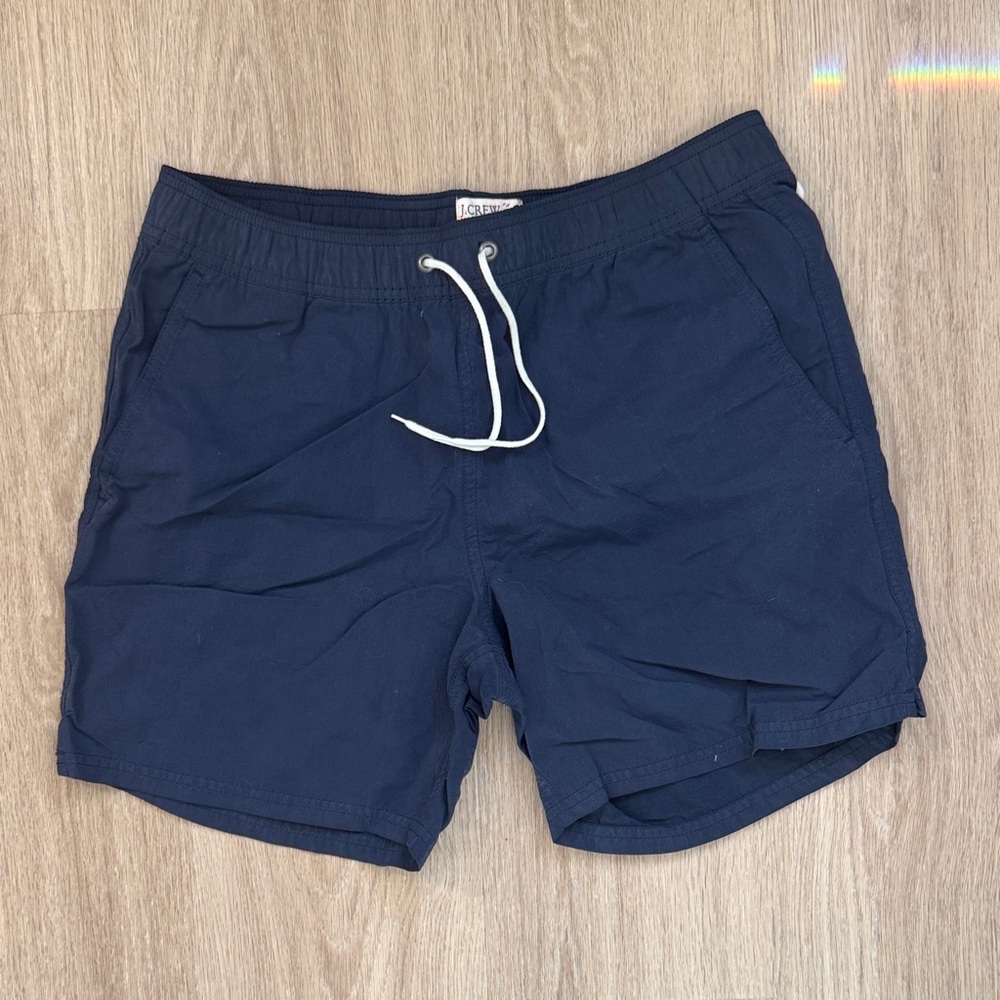 J crew Navy Blue Drawstring swim shorts